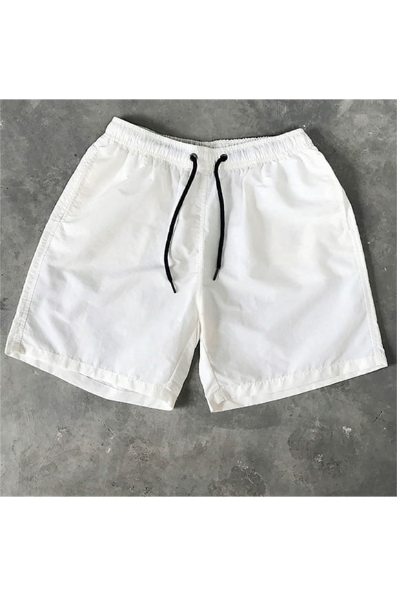 Swimming Trunks for Men Big and Tall Elastic Wiast Beach Shorts Quick Dry Drawstring Board Shorts Hawaiian Pattern Comfortable Swim Shorts Men's Swimming Trunks Under 10