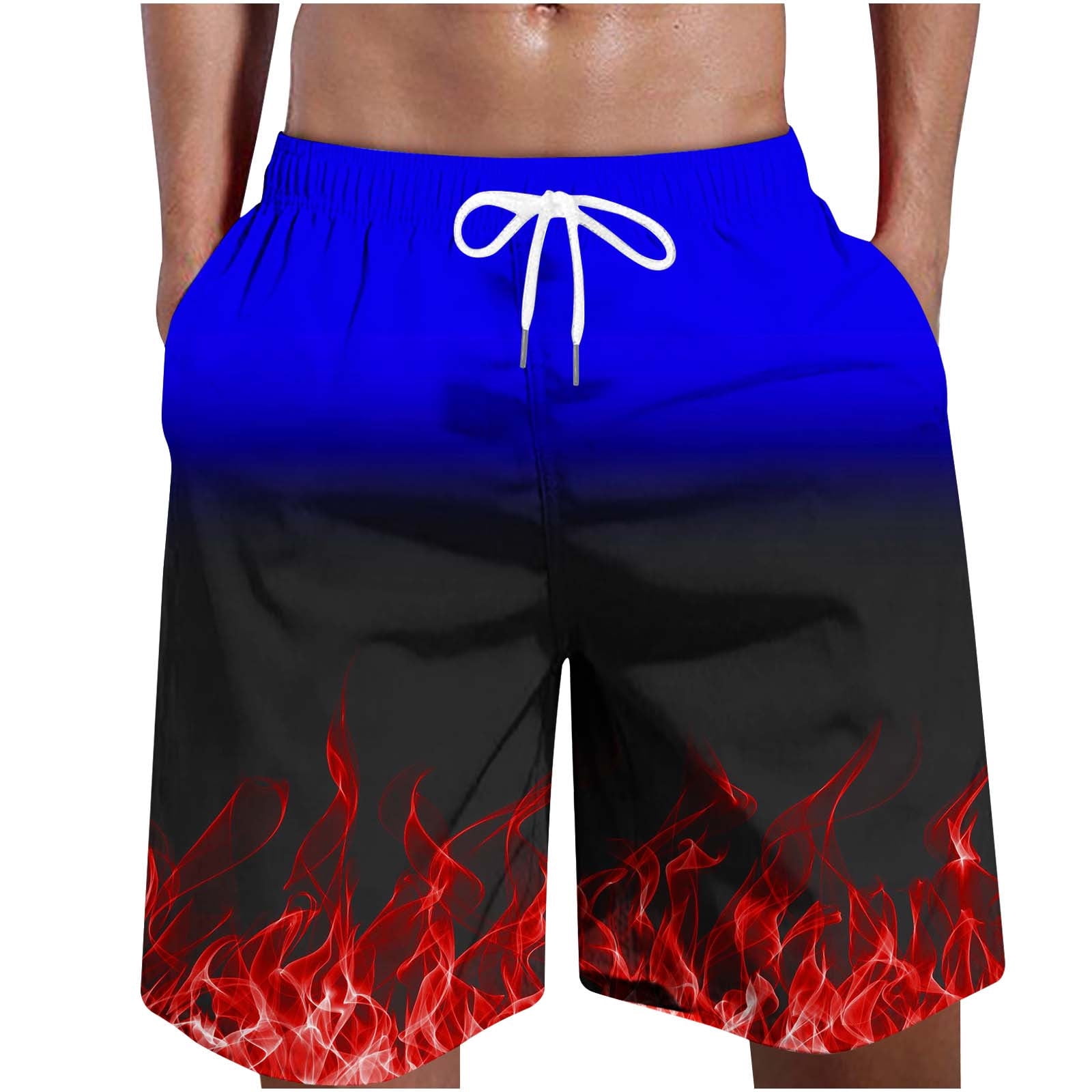 WAENQINLA Swimming Trunks for Men Big and Tall Elastic Wiast Beach ...