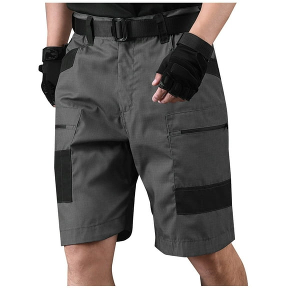 WAENQINLA Tactical Cargo Short Men Quick Dry Casual Workout Shorts Outdoor Hiking Fishing Zip Muti-Pocket Short (No Belt)