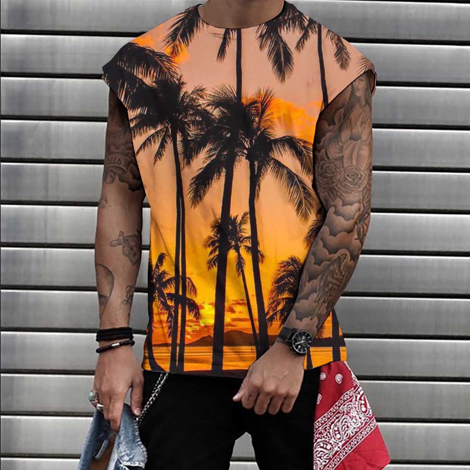 WAENQINLA Tank Tops Men Big and Tall Gym Sleeveless Tshirts Loose