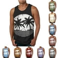 thumbnail image 1 of WAENQINLA Tank Tops Men Cotton Summer Breathable Hawaii Shirts Sleeveless Casual Beach Tank Undershirts Crewneck Slim Fit A Shirts Beige XXL, 1 of 5