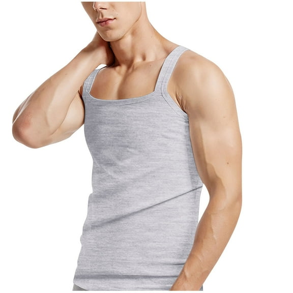 WAENQINLA Tank Tops Men Slim Fit G-Unit Style Square Cut Vest Lightweight Stretch Sleeveless Shirts Muscle Undershirt