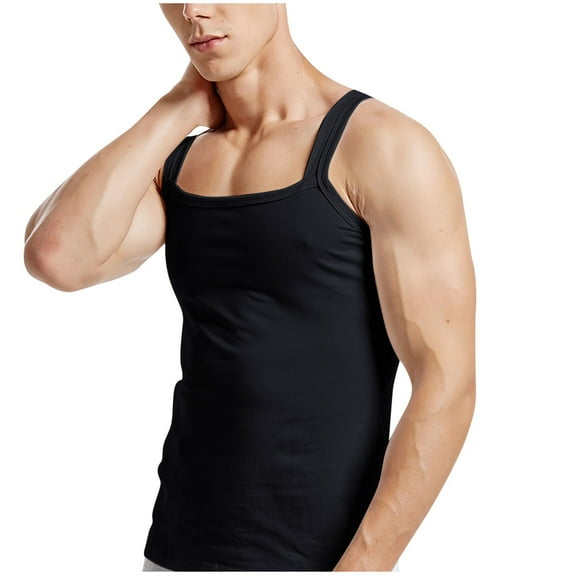 WAENQINLA Tank Tops Men Slim Fit G-Unit Style Square Cut Vest Lightweight Stretch Sleeveless Shirts Muscle Undershirt