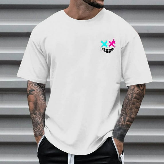 WAENQINLA Tshirts for Men Y2K Loose Fit Casual Tee Streetwear Summer Graphic Short Sleeve Tops Mens Fashion Clothing