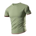 thumbnail image 1 of WAENQINLA Workout T-Shirts for Men Casual Slim Fit Short Sleeve Athletic Shirt Soft Lightweight Crew-Neck Tees Size M To 2XL, 1 of 2