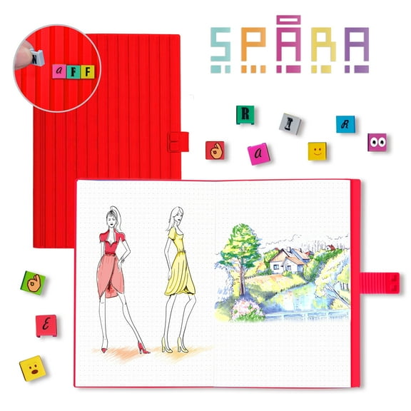 WAFF Red Writing Notebooks for Work Journal for Women 200 Paper Pages 5.75 x4 inch Cute Notebook