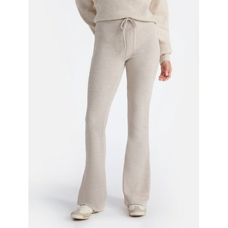No Boundaries Brushed Back Waffle Knit Mini Bootcut Leggings, 32'' Inseam, Women’s