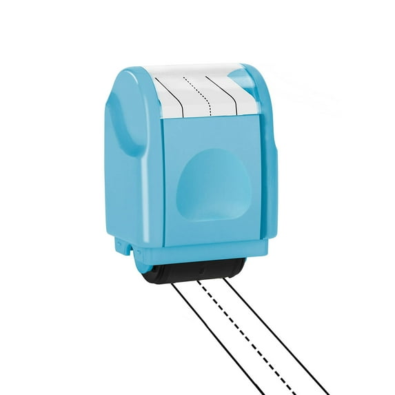 WAFJAMF Handwriting Lines Stamp Roller Self-Inking Line Rolling Stamps Handwriting Practice Tool for Teachers- Blue