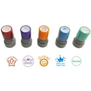 WAFJAMF Teachers Self-Inking Rubber Stamp Set 5 Piece Set