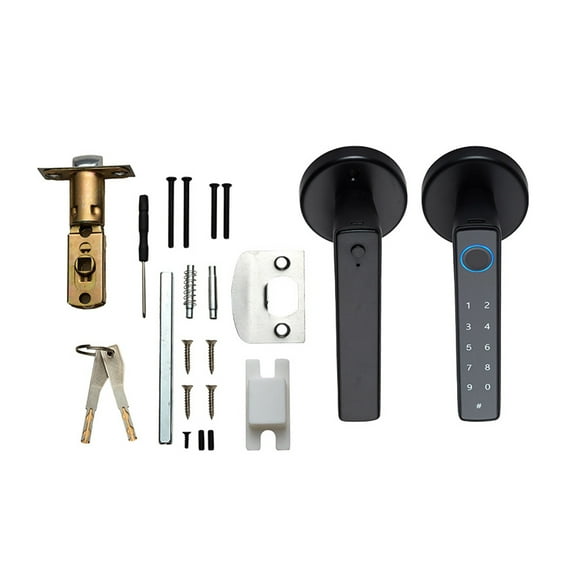 WAFU Door Lock,Door LockApp Remote Office Bedroom Door Bt 4-in-1 Keyless 35-55mm Office Bedroom Smart Lock Keyless Remote Operation Bt Lock Handle Door LockApp Lock 35-55mm Office