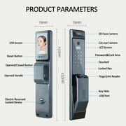 WAFU Fingerprint lock,Lock With Camera App Unlock 6 Door Lock With Camera Door Smart App Unlock Splenssy Buzhi Unlocked Key/app Battery Simbae