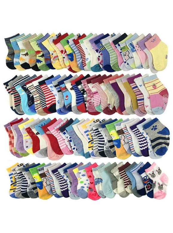WAFUNNE 20 Pairs Baby Socks Boy Girl Cotton Socks Wholesale for Infant Toddler Kids Children (Pattern at Random) Boy 0-12 Months