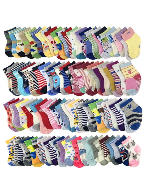 20 Pairs Baby Socks Boy Girl Cotton Socks Wholesale for Infant Toddler Kids Children (Pattern at Random) Boy 0-12 Months