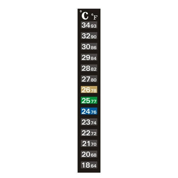 WAGA Digital Temperature Sticker, Adhesive Thermometer Strip Aquarium Thermometer Sticker, Temperature Thermometer Strips in Degree Fahrenheit and Celsius Display for Fish Tank and Aquarium L1H5