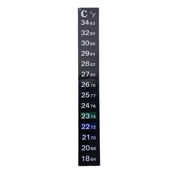 WAGA Digital Temperature Sticker, Adhesive Thermometer Strip Aquarium Thermometer Sticker, Temperature Thermometer Strips in Degree Fahrenheit and Celsius Display for Fish Tank and Aquarium U8Q2