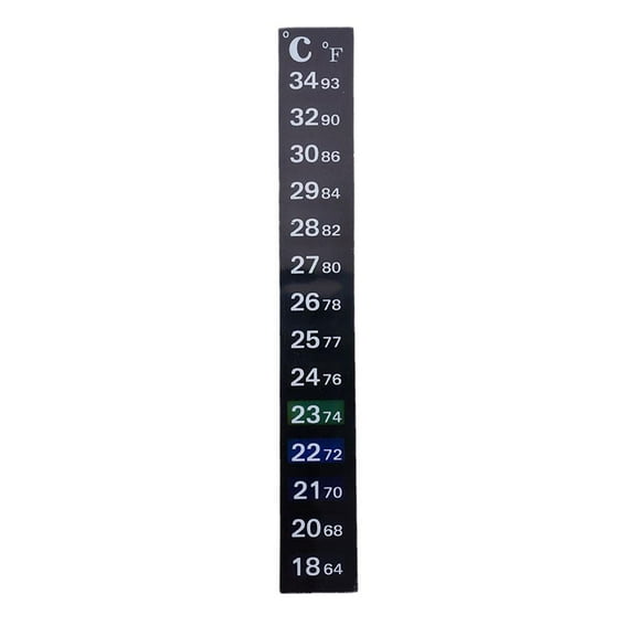 WAGA Digital Temperature Sticker, Adhesive Thermometer Strip Aquarium Thermometer Sticker, Temperature Thermometer Strips in Degree Fahrenheit and Celsius Display for Fish Tank and Aquarium U8Q2