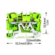 WAGO 2204-1207 TOPJOB S ground terminal block with Push-buttons