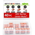 thumbnail image 1 of WAGO 221 Series 40pc Compact Splicing Wire Connector Assortment with Case, 1 of 4