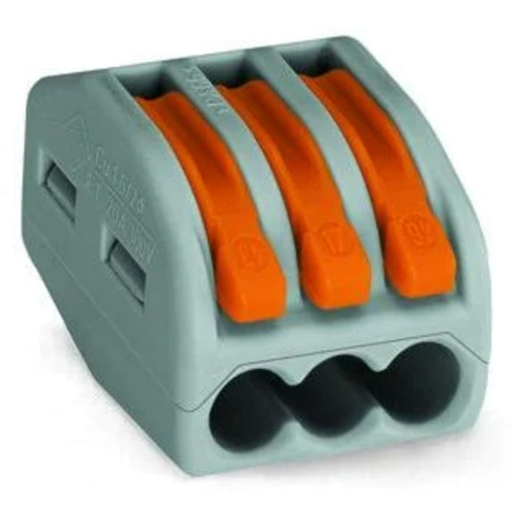 WAGO 222-413 Lever-Nuts 3 Conductor Compact Connectors