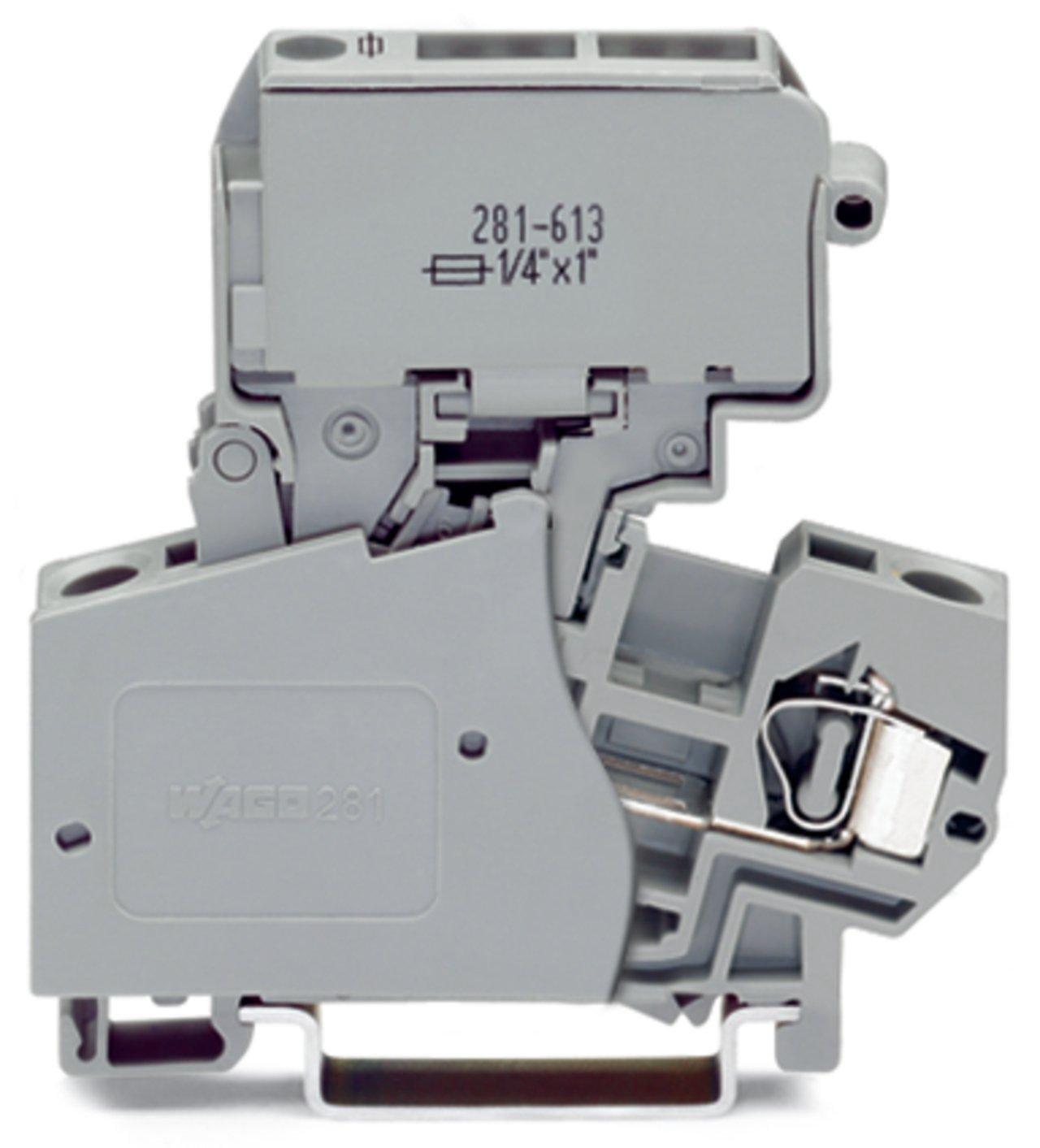 WAGO 281-623 Fuse Disconnect Terminal Block with pivoting fuse holder