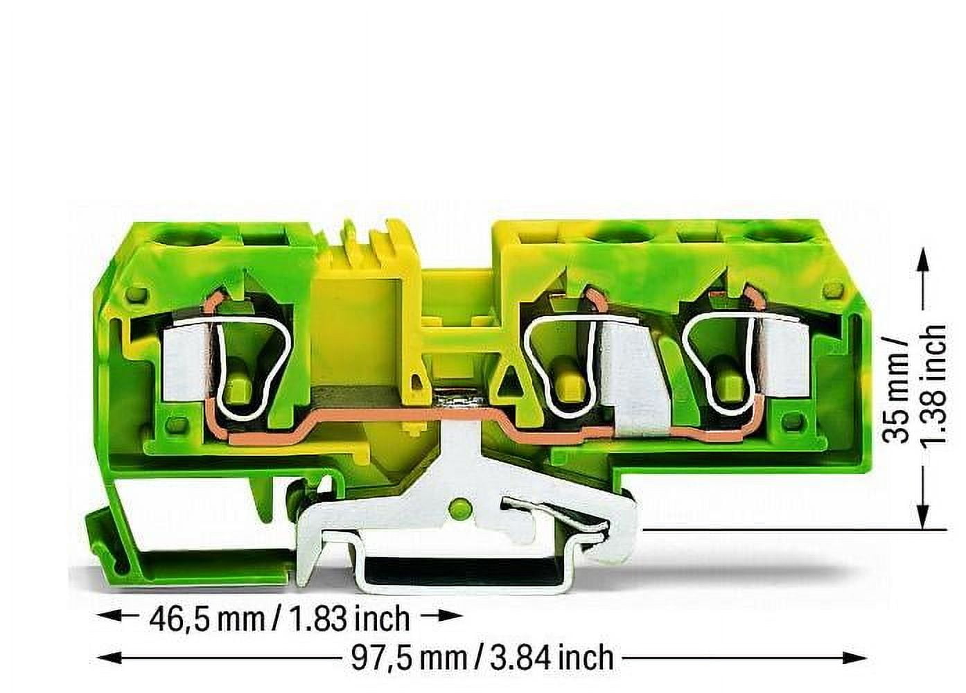 WAGO 284-687 3-conductor ground terminal block