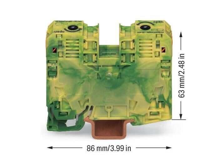 WAGO 285-137 POWER CAGE CLAMP ground terminal block