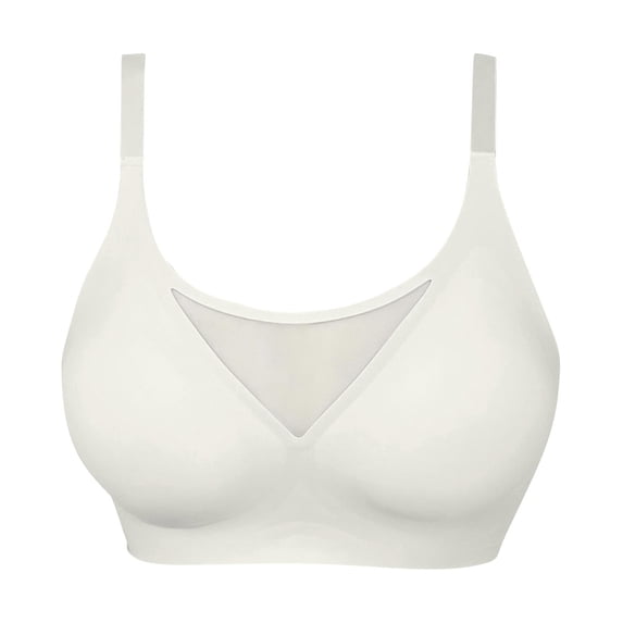 WAGUTH Sports Bras for Women Seamless Mesh Wireless Bras Adjustable Straps Back Closure Comfort Yoga Gym Workout Bralettes