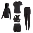 thumbnail image 1 of WAGUTH Women's 5 Pieces Workout Outfit Set Quick Dry Athletic Exercise Tracksuit Yoga Running Fitness Clothes, 1 of 6
