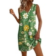 thumbnail image 1 of WAGUTH Women's Floral Print Mini Dresses Sleeveless V-Neck Shift Dress Boho Casual Summer Everyday & Beach Sundress with Side Pockets, 1 of 6