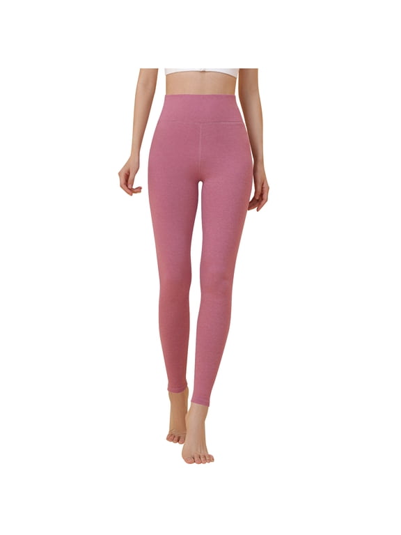 Women's High Waist Thermal Long Johns Double-Sided Brushed Fleece Lined Wool Silk Thermal Base Layer Pants Warm Seamless Thermal Leggings