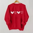 thumbnail image 1 of WAGUTH Women's Love Heart Print Crew Neck Sweatshirt Long Sleeve Casual Pullover Tops for Valentine's Day Daily Wear,L, 1 of 2