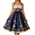 thumbnail image 1 of WAGUTH Women's Oktoberfest Print Dirndl Dresses Sleeveless Midi-Length Dress A‑Line Swing Dress for Beer Festival Party, 1 of 5
