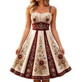 thumbnail image 1 of WAGUTH Women's Oktoberfest Print Dirndl Dresses Sleeveless Midi-Length Dress A‑Line Swing Dress for Beer Festival Party, 1 of 5