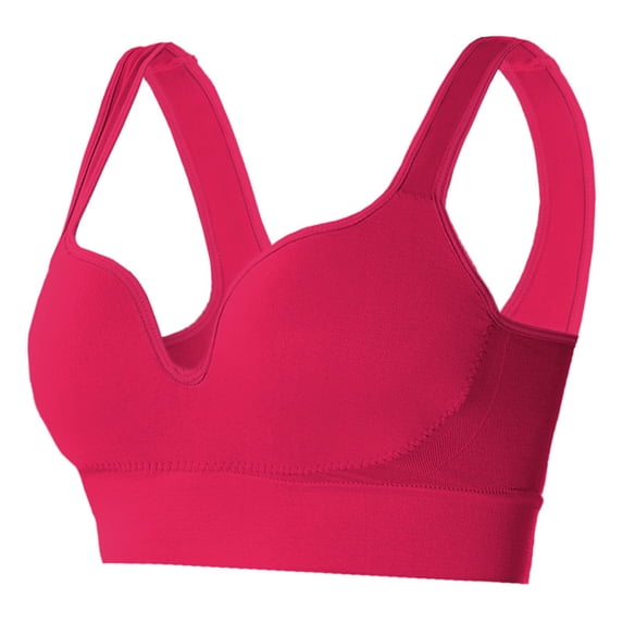 WAGUTH Women's Seamless Sports Bras Wide Strap Support Yoga Bra Wirefree Padded Workout Underwear for Gym Fitness Running