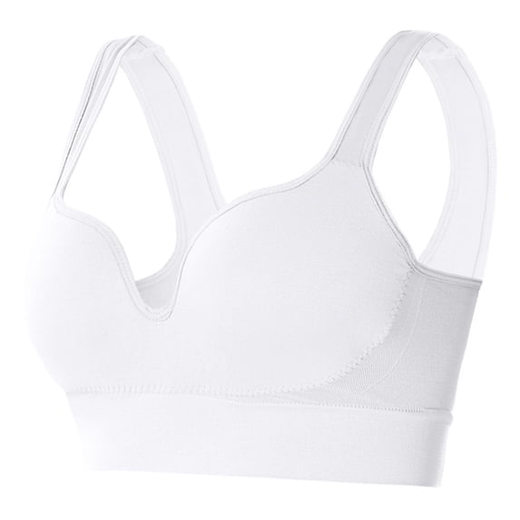 WAGUTH Women's Seamless Sports Bras Wide Strap Support Yoga Bra Wirefree Padded Workout Underwear for Gym Fitness Running