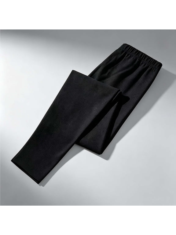 Women's Thermal Long Johns Pants Elastic High‑Waist Thickened Fleece‑Lined Thermal Underwear Soft Fitted Winter Base Layer Bottoms for Fall Cold Weather