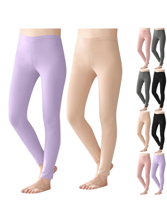 Womens 2‑Pack Seamless Thermal Long Johns High‑Waist Brushed Soft Slim Thermal Pants Winter Warm Base Layer Bottoms