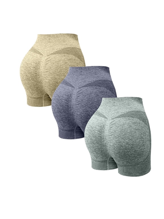Womens 3 Packs High Waist Cotton Butt Lifter Shapewear Shorts Tummy Control Non-Chafing Shaping Underwear
