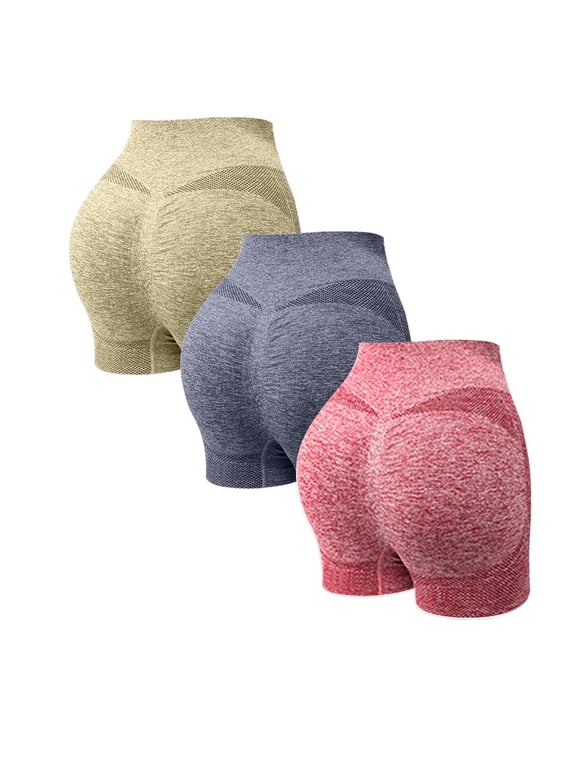 Womens 3 Packs High Waist Cotton Butt Lifter Shapewear Shorts Tummy Control Non-Chafing Shaping Underwear