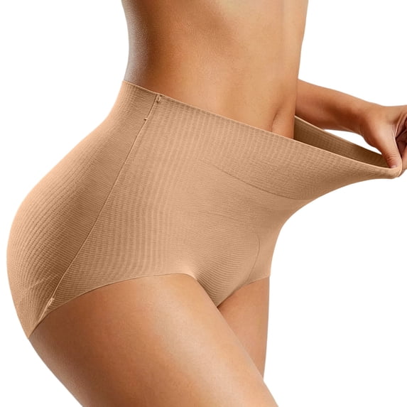 WAGUTH Womens High Waist Seamless Shapewear Panties Tummy Control Butt Lifter No Rolling‑Up Stretch Body Shaper Briefs Underwear