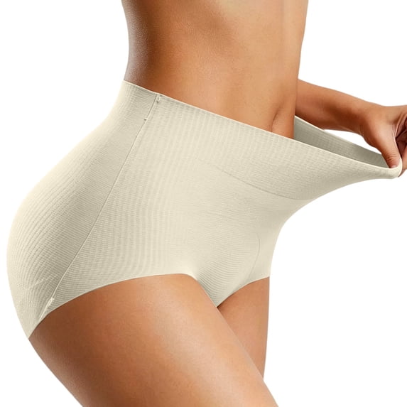 WAGUTH Womens High Waist Seamless Shapewear Panties Tummy Control Butt Lifter No Rolling‑Up Stretch Body Shaper Briefs Underwear