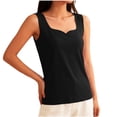 thumbnail image 1 of WAGUTH Womens Notch Square Neck Thermal Tank Tops Wide Strap Soft Sleeveless Warm Underwear Camis for Fall Winter Layering, 1 of 5