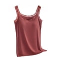 thumbnail image 1 of WAGUTH Womens Tank Tops Ribbed Lace Trim Camisole Crew Neck Sleeveless Casual Summer Layering Vest, 1 of 8