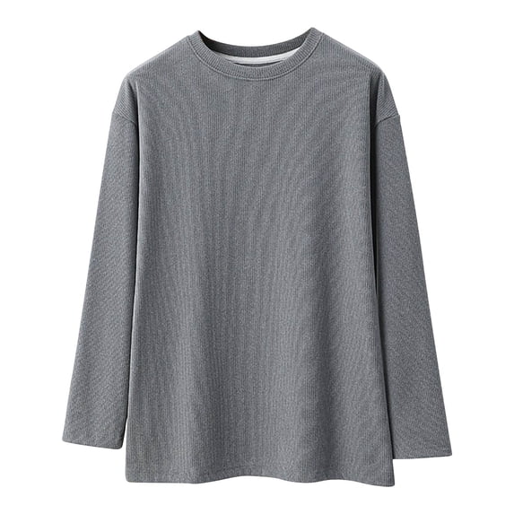 WAGUTH Womens Thermal Basic Tees Crew Neck Long Sleeve Soft Comfortable Fabric Casual Loose Fit Layering Underwear Tops for Daily Wear