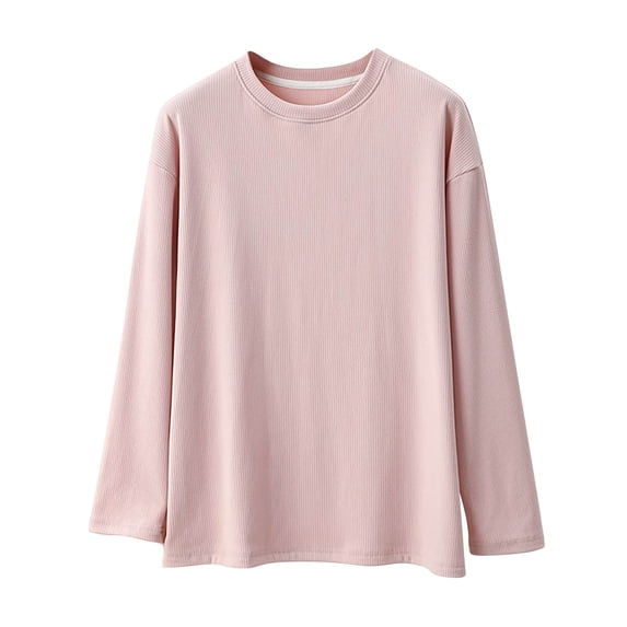WAGUTH Womens Thermal Basic Tees Crew Neck Long Sleeve Soft Comfortable Fabric Casual Loose Fit Layering Underwear Tops for Daily Wear