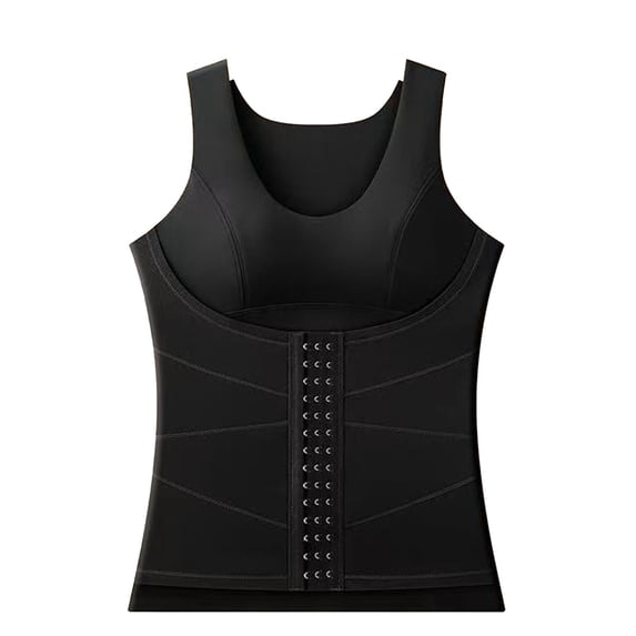 WAGUTH Womens V-Neck Shapewear Thermal Tank Tops Front Hook Compression Slimming Warm Underwear Vests for Fall Winter