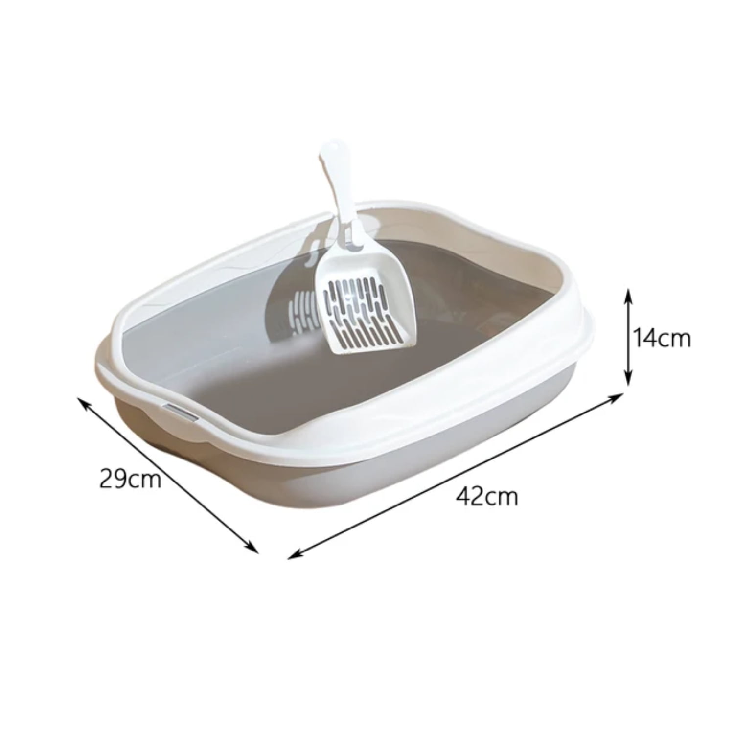 WAGXAA Spacious convenient and durable semiclosed portable cat litter