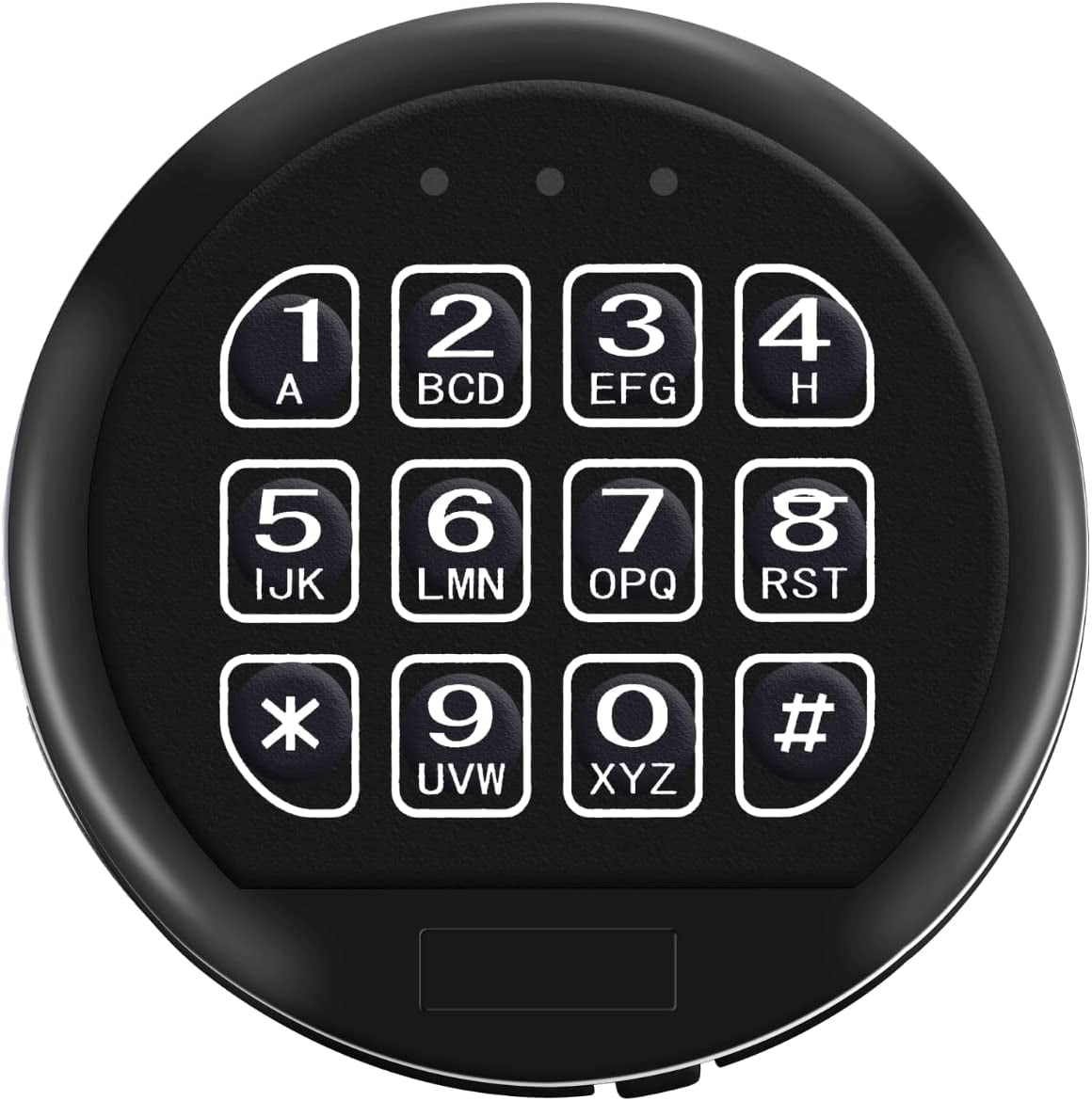 Black Round Electronic Keypad Safe Lock with Solenoid