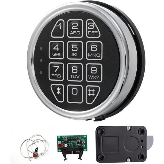 WAH LIN PARTS Stack on 14 Gun Safe Lock Replacement with Swing Bolt, Fireproof Chrome Keypad DIY Safe Electronic Lock
