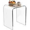 thumbnail image 1 of WAHFAY Acrylic End Table, Clear Lucite Coffee Table with Waterfall Edges, Contemporary Square Nightstand and Side Table for Small Living Room, Bathroom, Bedroom and Office, 1 of 9